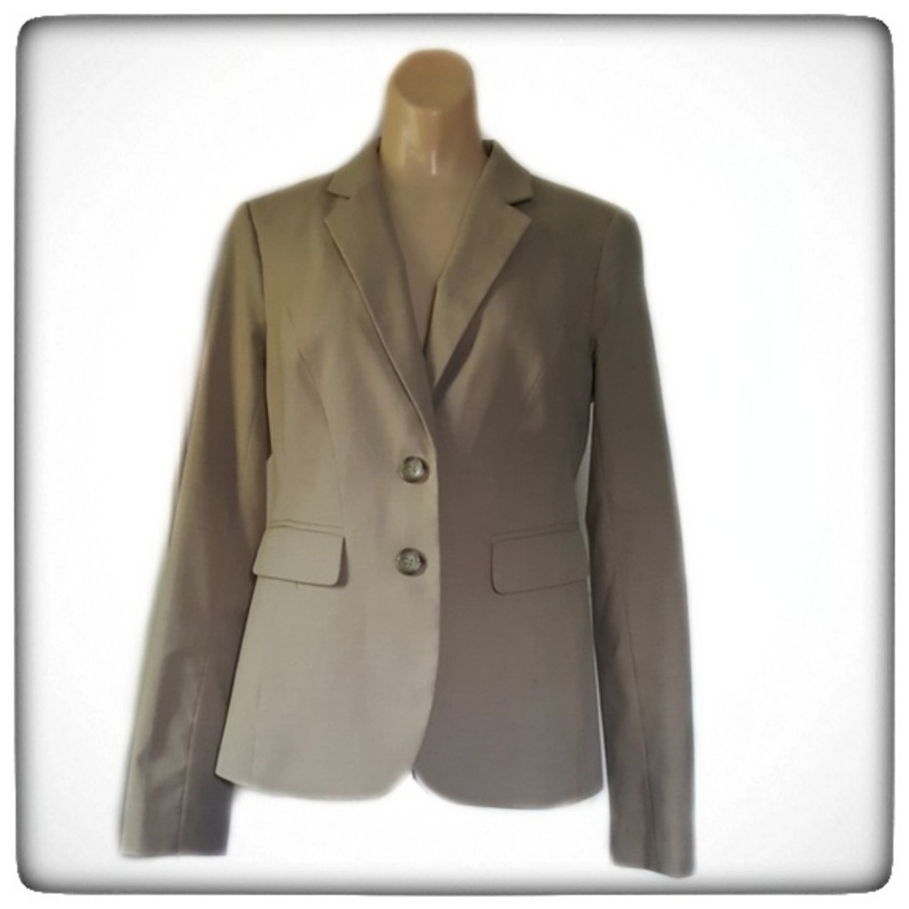 The Limited Tan Suit Blazer LongSleeve Top-Size 6
